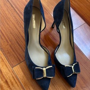BCBG Generation Beautiful Velvet Blue Heel Pumps SZ 8.5